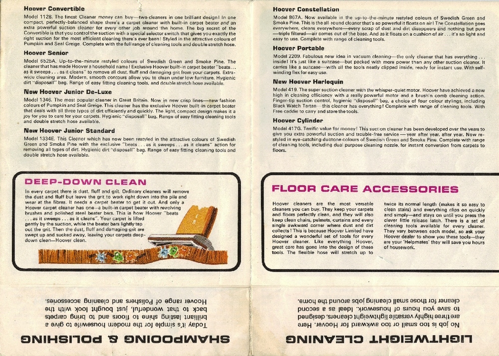 Hoover Floorcare 1967- UK Style